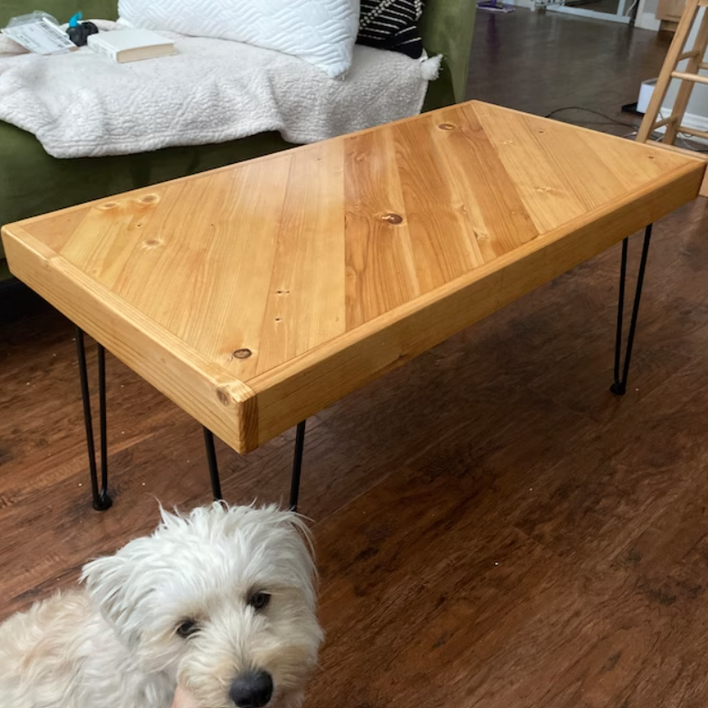 Diagonal Pattern Coffee Table
