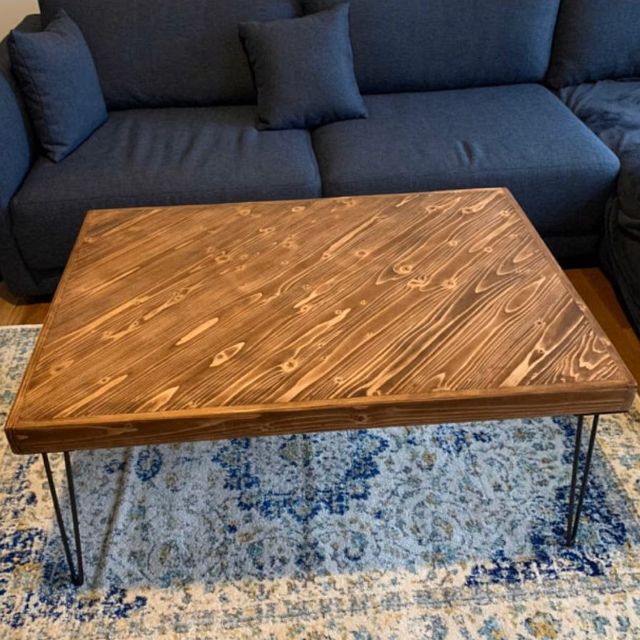 Diagonal Pattern Coffee Table