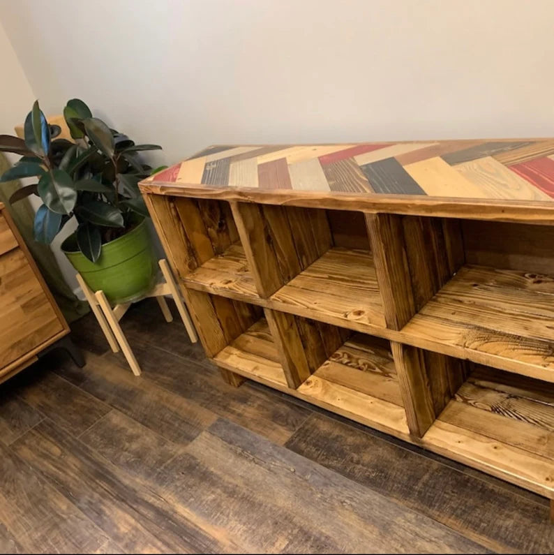 Vinyl Record Storage Entertainment Center