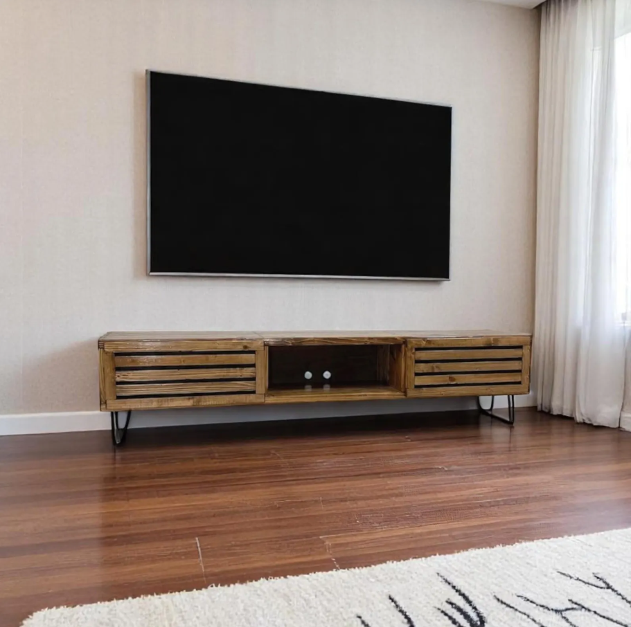 3Sec TV Stand with Modern Doors