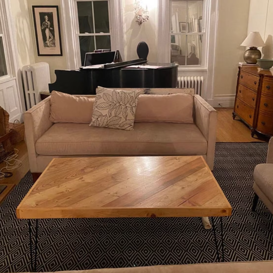 Diagonal Pattern Coffee Table
