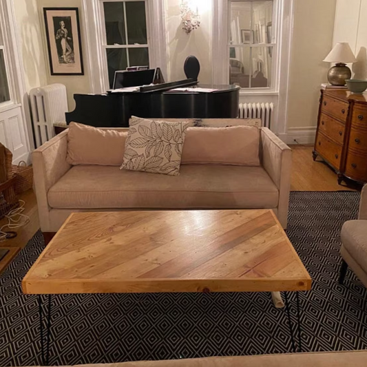 Diagonal Pattern Coffee Table