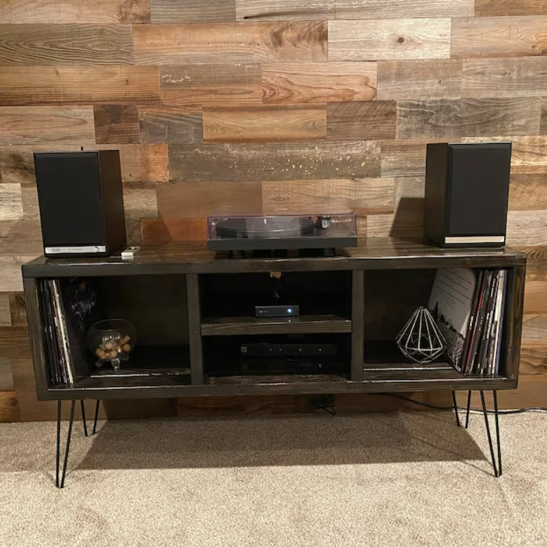 3x2 Widebody Vinyl Record Storage Record Player Stand Ocean Beach Pallet Co