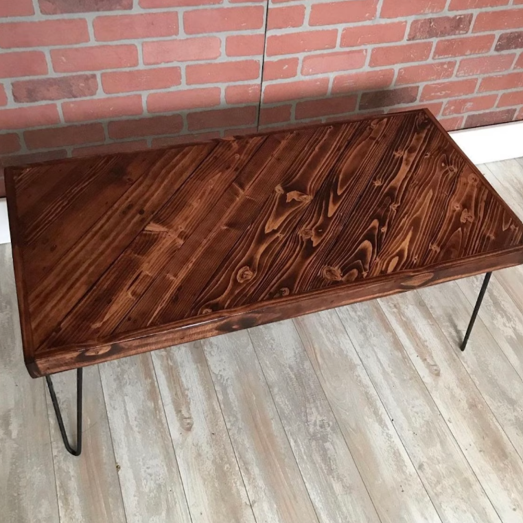 Diagonal Pattern Coffee Table