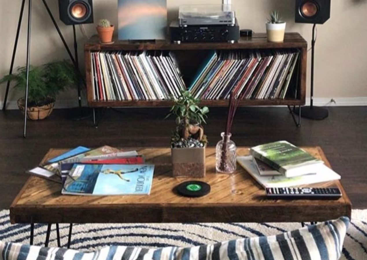 Diagonal Pattern Coffee Table