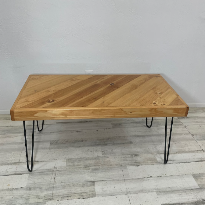 Diagonal Pattern Coffee Table