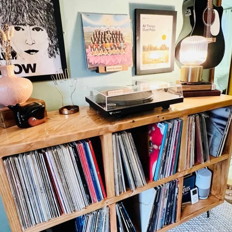 Vinyl Record Storage Entertainment Center