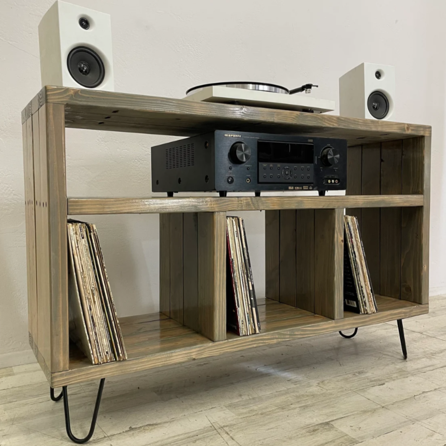 On Another Level Vinyl Record Storage Record Player Stand Ocean Beach Pallet Co