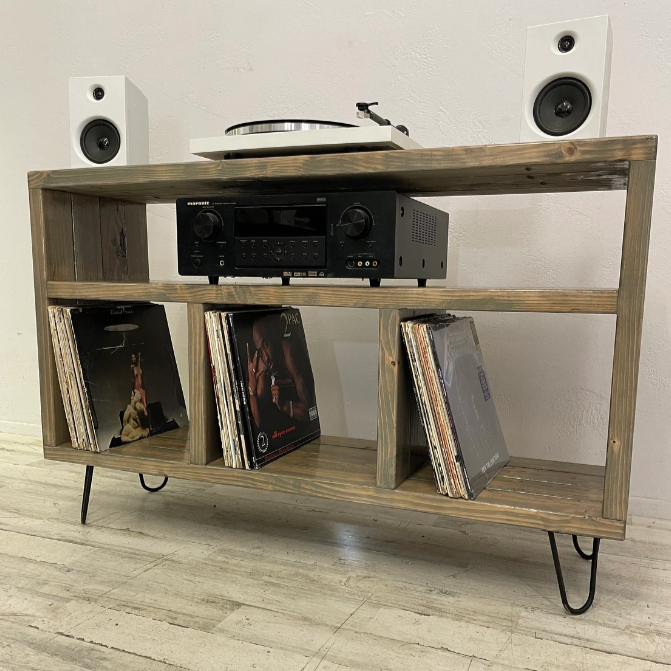 On Another Level Vinyl Record Storage Record Player Stand Ocean Beach Pallet Co