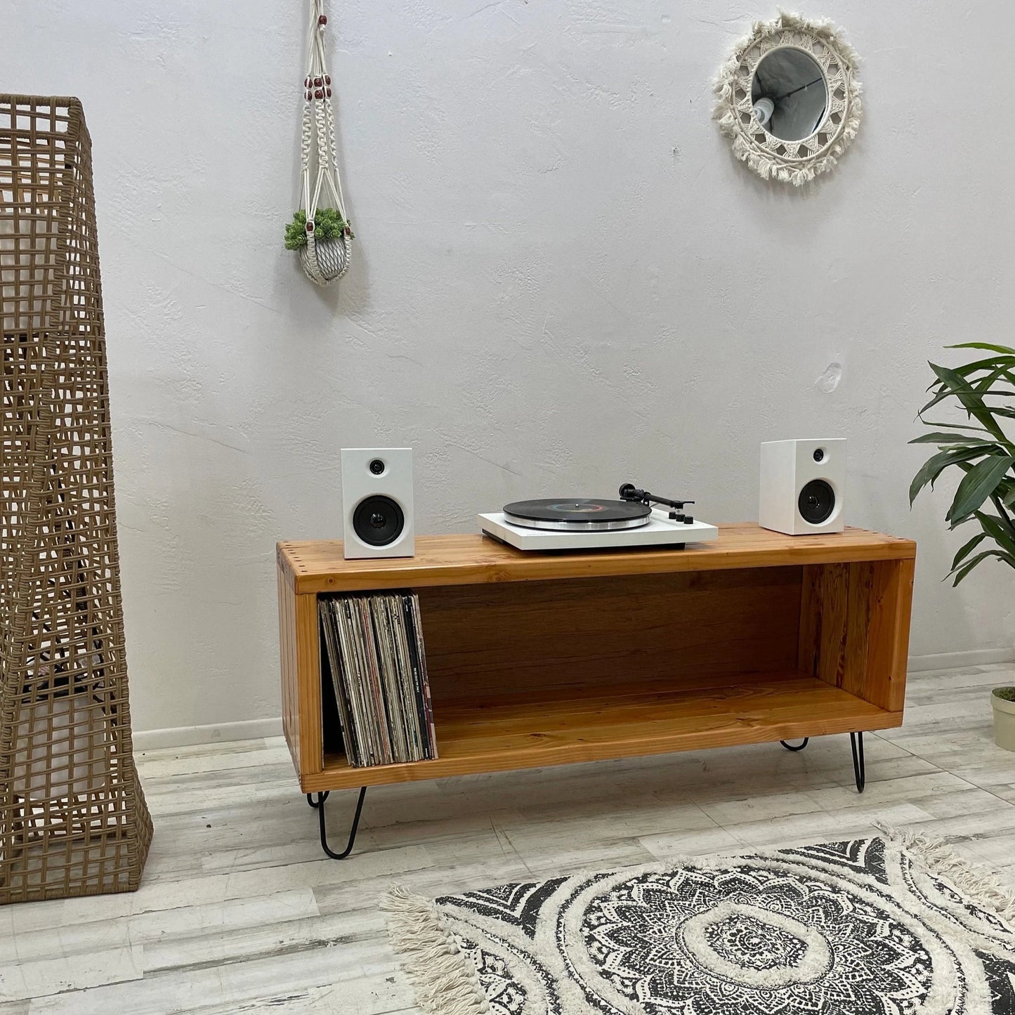 Rec Vinyl Record Storage Record Player Stand Ocean Beach Pallet Co