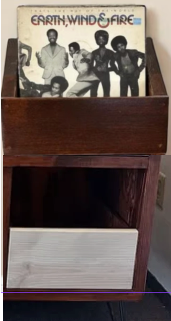 Custom Vinyl Record Storage 2-tiered: Marty