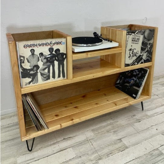 Showcase Vinyl Record Storage Record Player Stand Ocean Beach Pallet Co