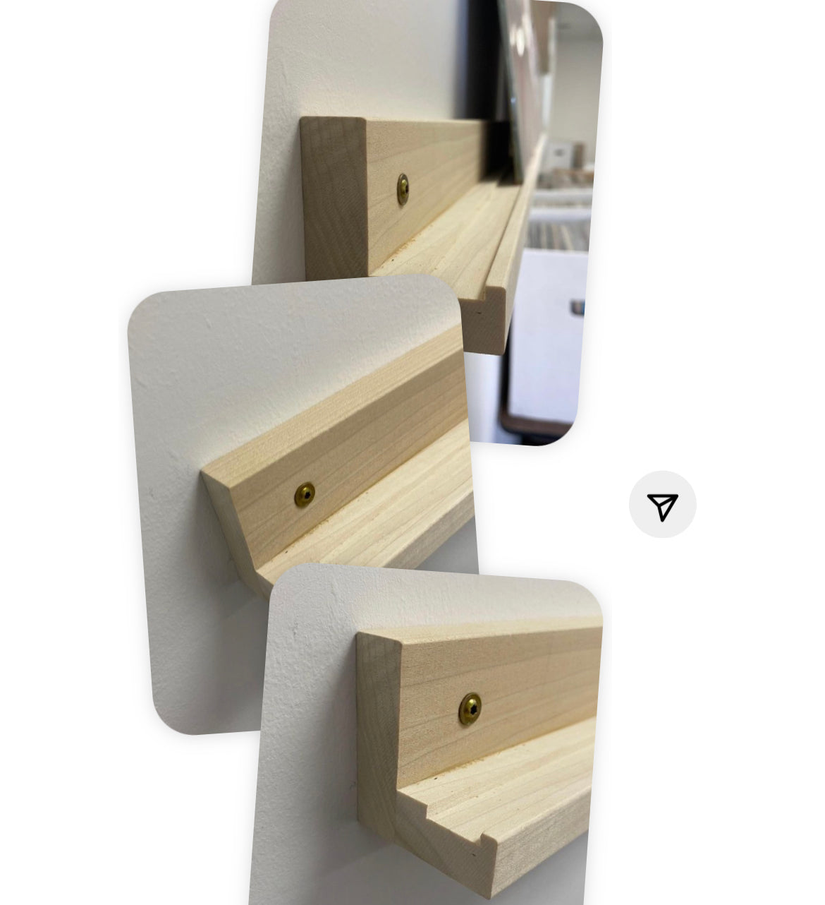 One custom 65 “ record display shelf.