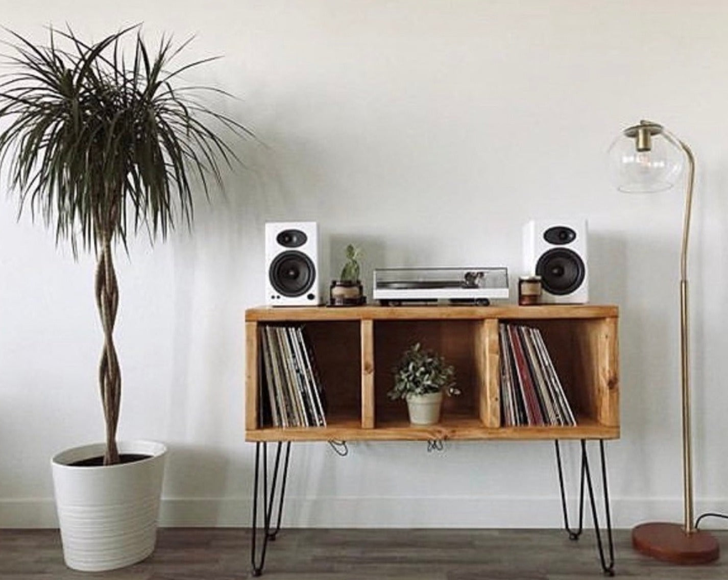VINYL RECORD HOLDER, Vinyl Record Storage, Record Player Stand, Hi fi, Cube Storage, Media Console