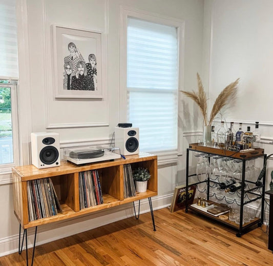 VINYL RECORD HOLDER, Vinyl Record Storage, Record Player Stand, Hi fi, Cube Storage, Media Console