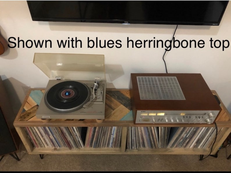 receiver stand, record player table, vinyl record holder