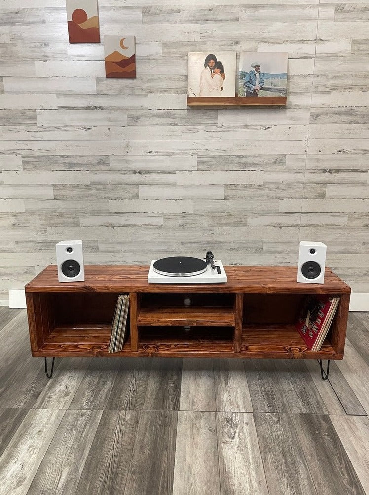 vinyl record storage, turntable stand, multimedia console, credenza, cube storage, entertainment center, hifi, media console