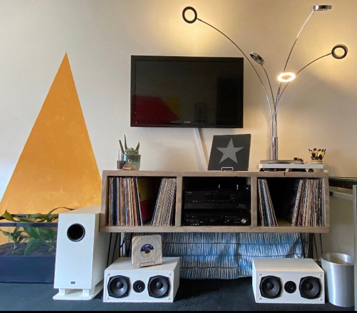 VINYL RECORD HOLDER, Vinyl Record Storage, Record Player Stand, Hi fi, Cube Storage, Media Console
