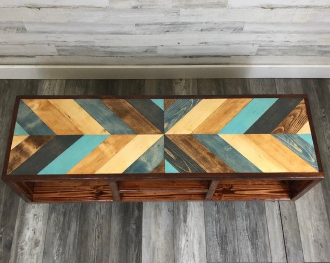 "I Got the Blues" Colliding Chevron Top (Add-on)