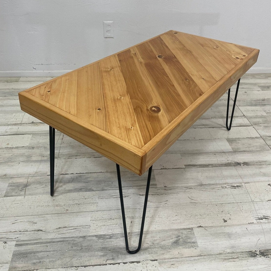 Diagonal Modern Wood Coffee Table – Ocean Beach Pallet Co