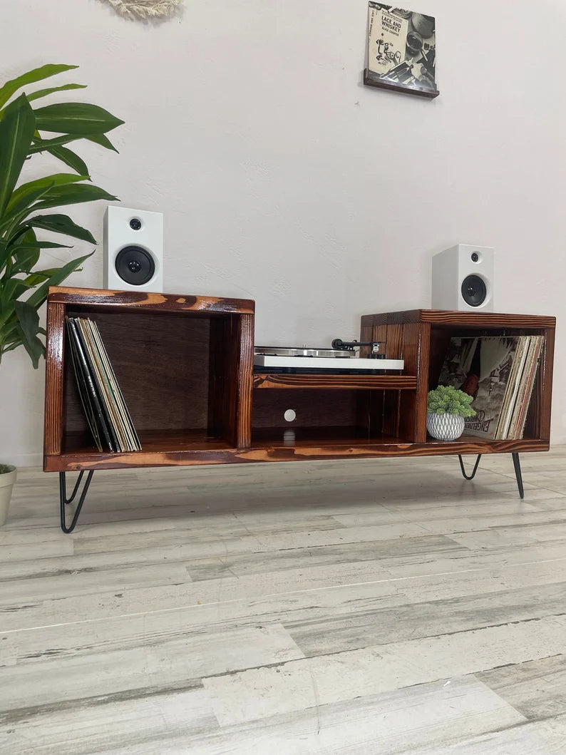 The 6Pack Vinyl Record Storage and Record Player Stand – Ocean Beach Pallet  Co.