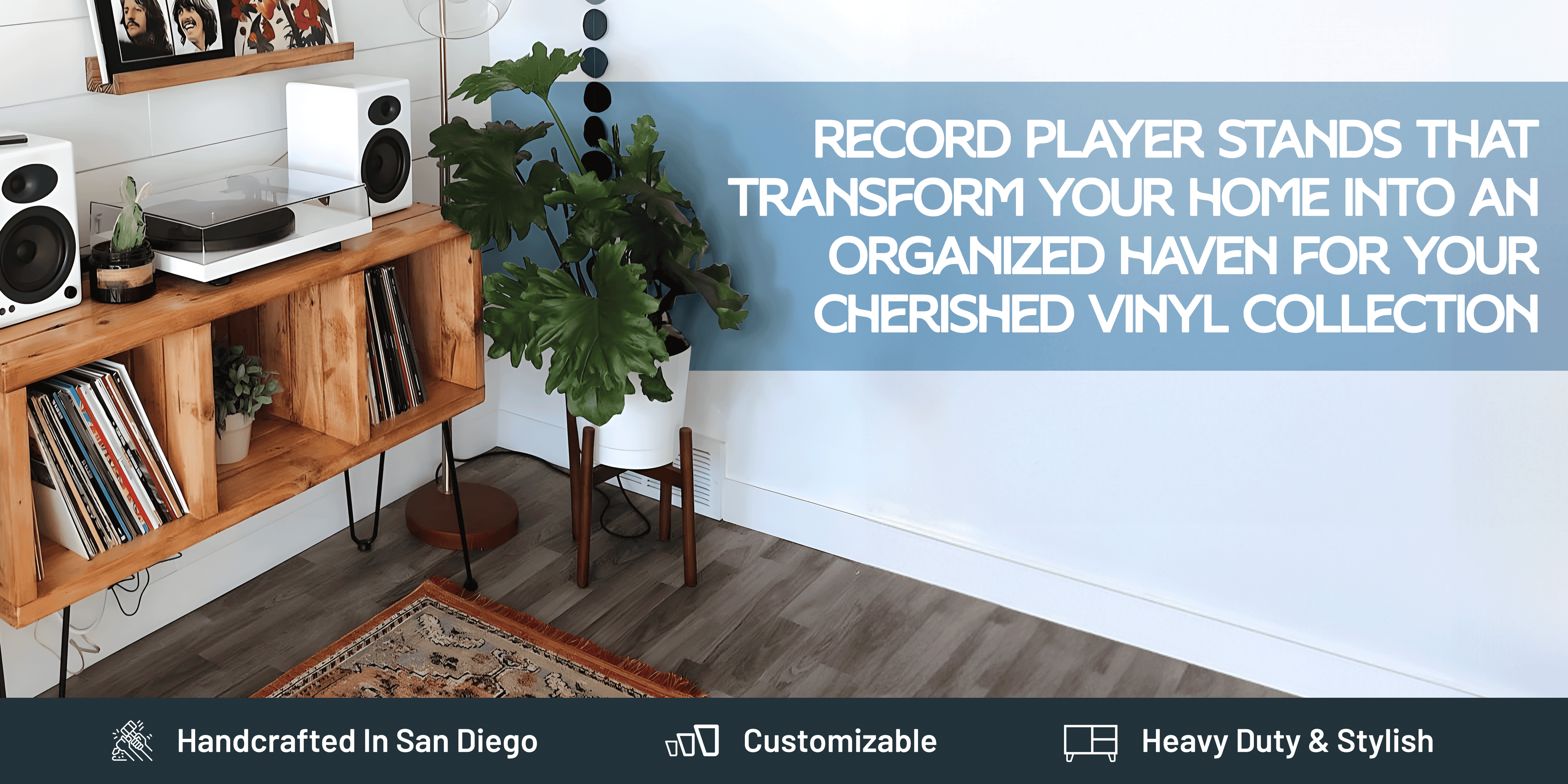 Record Player and Vinyl Stands – Ocean Beach Pallet Co.