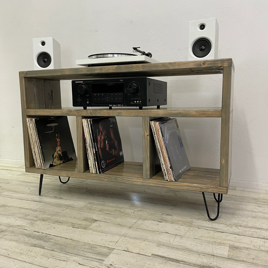 On Another Level Vinyl Record Storage Record Player Stand Ocean Beach Pallet Co