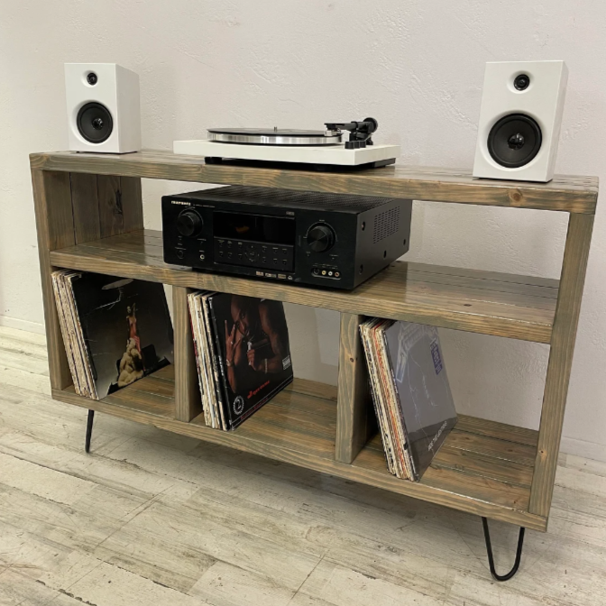 On Another Level Vinyl Record Storage Record Player Stand Ocean Beach Pallet Co