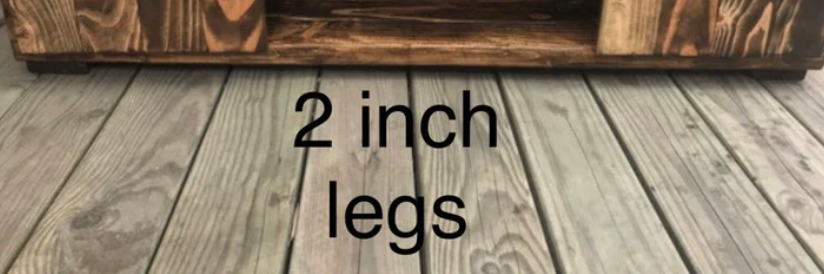 2-inch wooden block legs