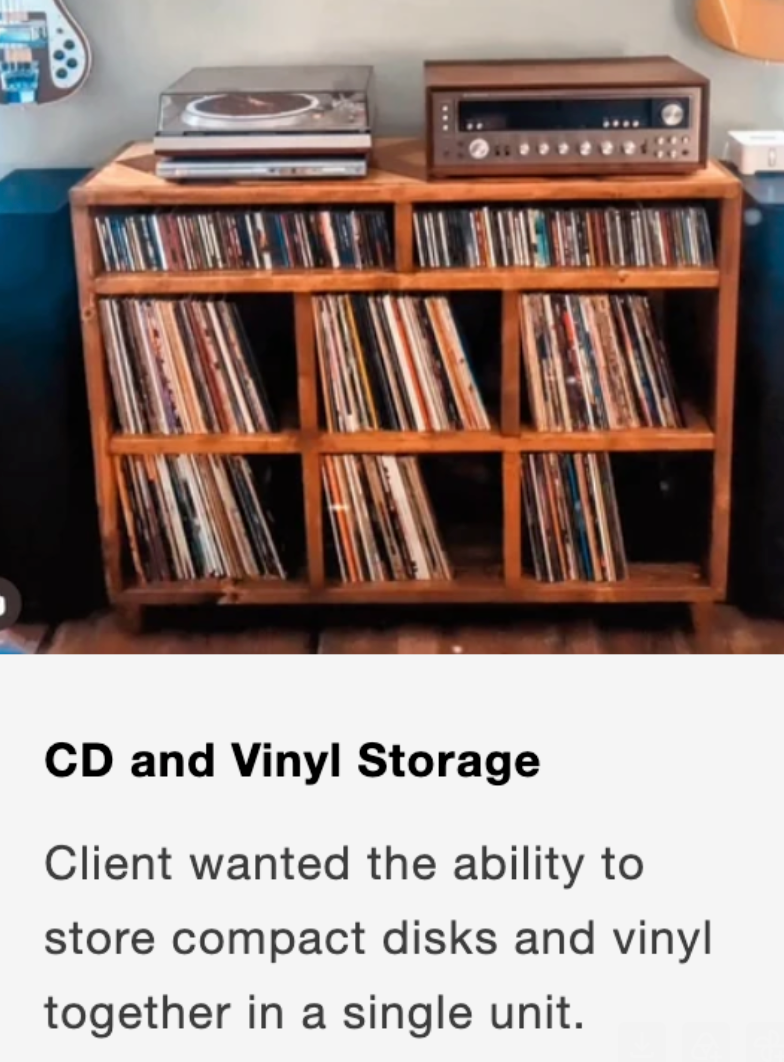 Custom- Cd + Vinyl Record Storage Unit: Marc