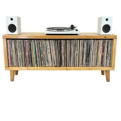 Rec with Wooden Angled Peg Legs Vinyl Record Storage