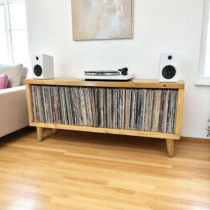 Rec with Wooden Angled Peg Legs Vinyl Record Storage