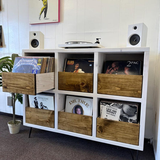6Pack with Drawers Vinyl Record Storage
