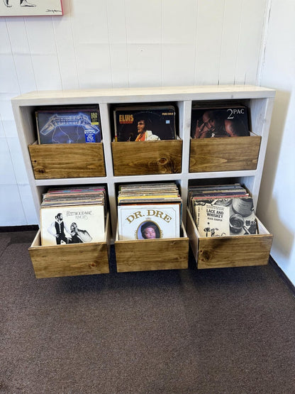 6Pack with Drawers Vinyl Record Storage