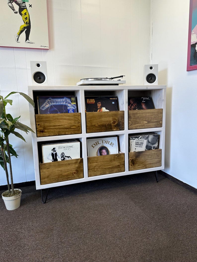 6Pack with Drawers Vinyl Record Storage