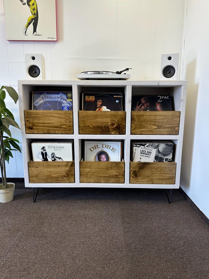 6Pack with Drawers Vinyl Record Storage