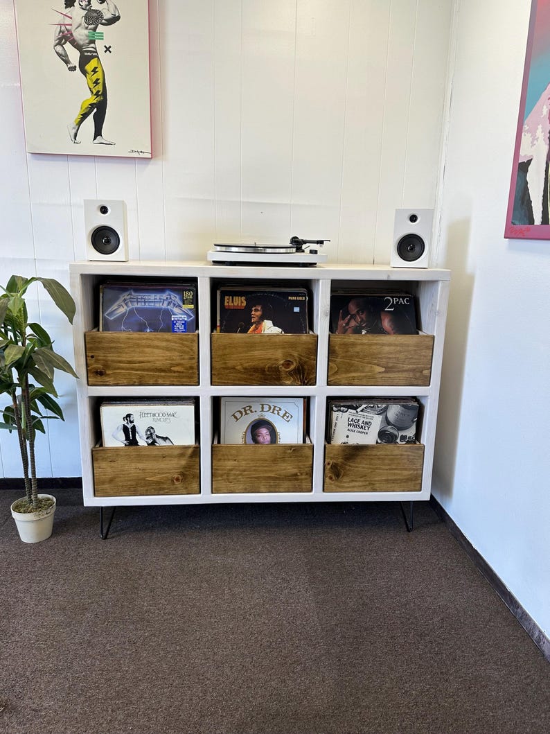 6Pack with Drawers Vinyl Record Storage