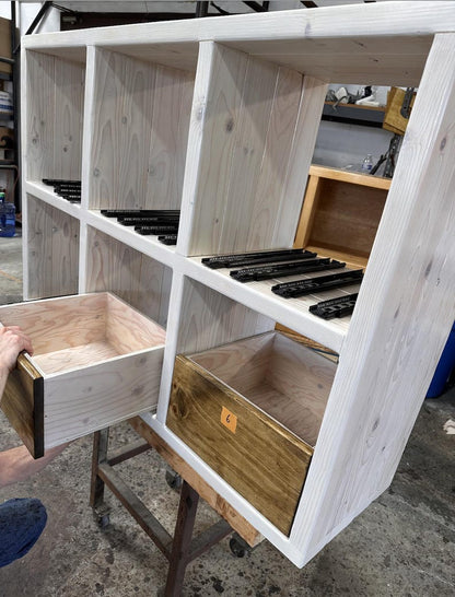 6Pack with Drawers Vinyl Record Storage