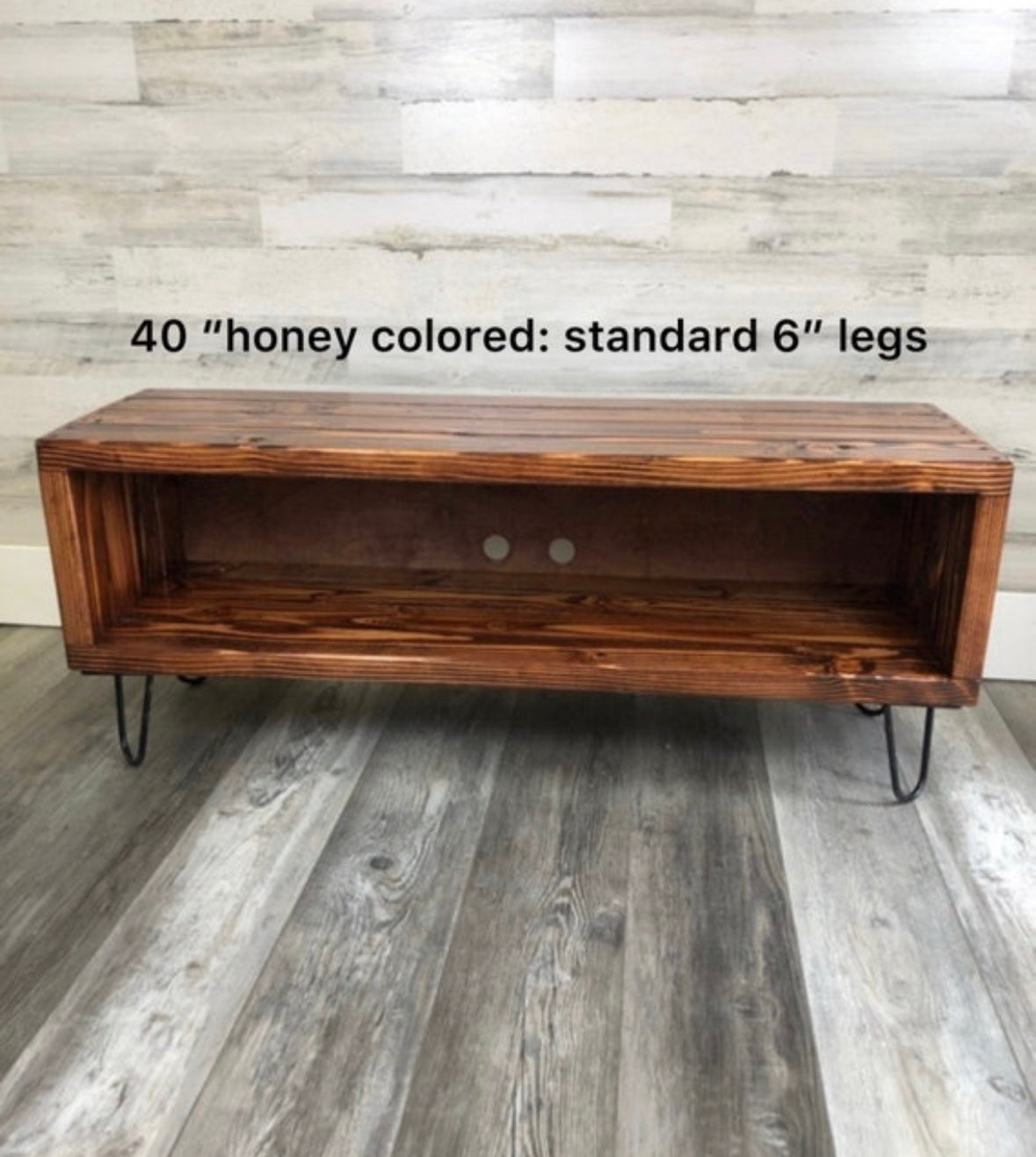 Tv Console Made with Solid Wood Entertainment Center Tv Stand Recommended for TVs 32”-85" Entryway Bench with Storage Shelf Rustic Customizable