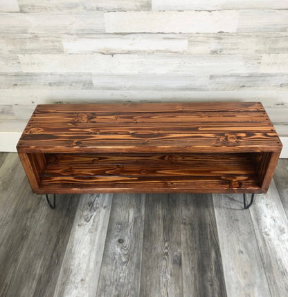Tv Console Made with Solid Wood Entertainment Center Tv Stand Recommended for TVs 32”-85" Entryway Bench with Storage Shelf Rustic Customizable